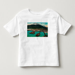 T-shirt Pour Les Tous Petits Vue de ville de Skagway, AlaskaSkagway, AK