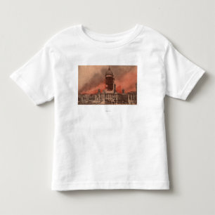 T-shirt Pour Les Tous Petits Vue de ville hôtel après tremblement de terre