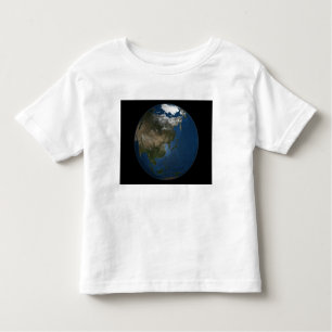 T-shirt Pour Les Tous Petits Vue d'ensemble sur l'Asie avec la glace de mer arc