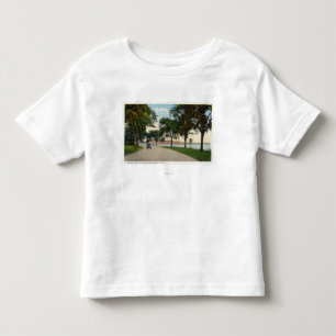T-shirt Pour Les Tous Petits Vue d'entraînement de parc de bord de la mer