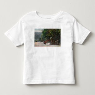 T-shirt Pour Les Tous Petits Vue d'entrée à la ruelle louche, chariot de chev