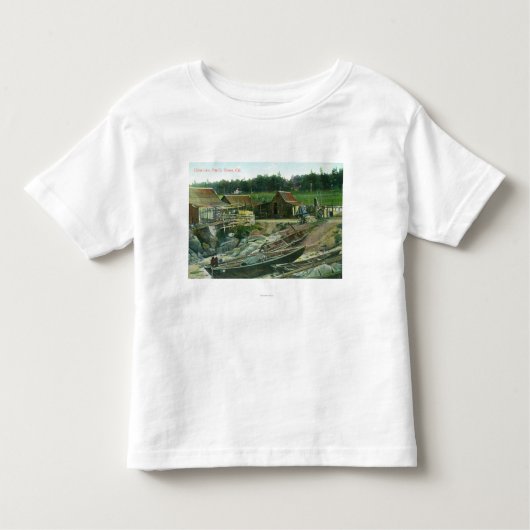 T-shirt Pour Les Tous Petits Vue des bateaux sur la plage dans Chinatown (Devant)