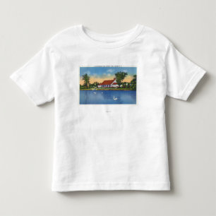 T-shirt Pour Les Tous Petits Vue des cygnes de parc de Hoopes sur le lac