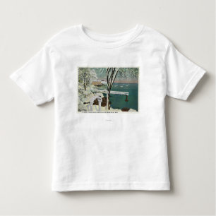 T-shirt Pour Les Tous Petits Vue d'hiver du port de Marblehead