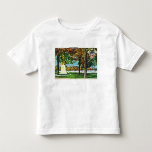 T-shirt Pour Les Tous Petits Vue du monument français, soldats dedans (Devant)