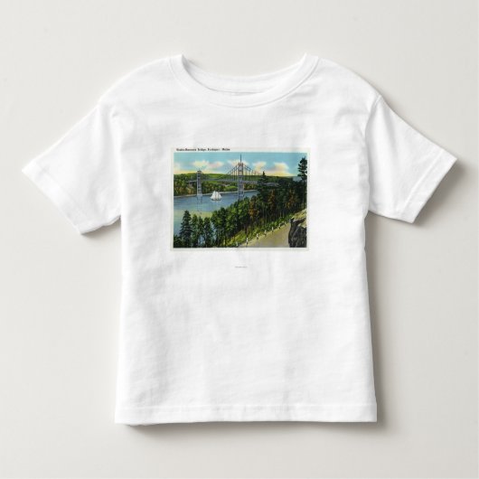 T-shirt Pour Les Tous Petits Vue du pont de Waldo-Hancock (Devant)