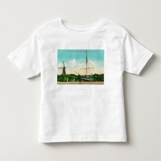 T-shirt Pour Les Tous Petits Vue du sloop arctique d'Amundsen (Devant)