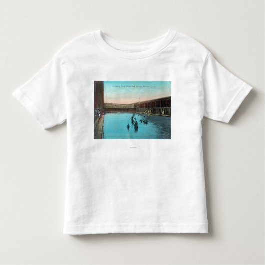 T-shirt Pour Les Tous Petits Vue du TankBoyes de natation Hot Springs, CA (Devant)