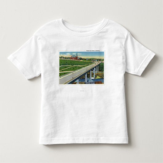 T-shirt Pour Les Tous Petits Vue du viaduc et de l'extérieur de l'arsenal (Devant)