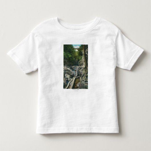 T-shirt Pour Les Tous Petits Vue d'un pont suspendu (Devant)