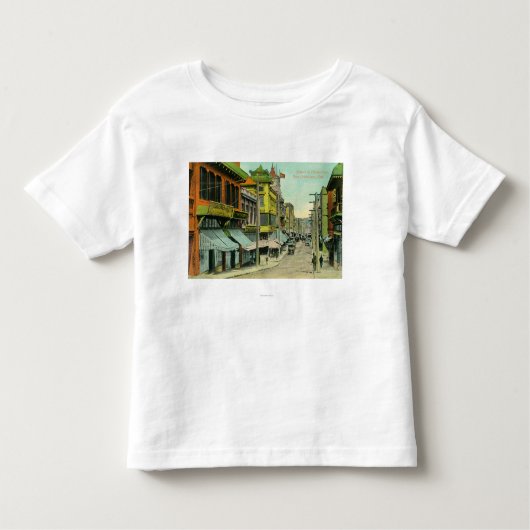 T-shirt Pour Les Tous Petits Vue d'une rue de Chinatown (Devant)