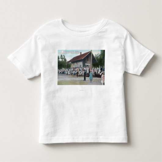 T-shirt Pour Les Tous Petits Vue extérieure de gare sur la 4ème de (Devant)