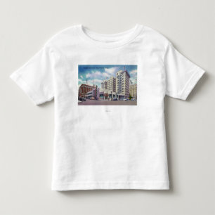 T-shirt Pour Les Tous Petits Vue extérieure de l'autobus de central de Portlan