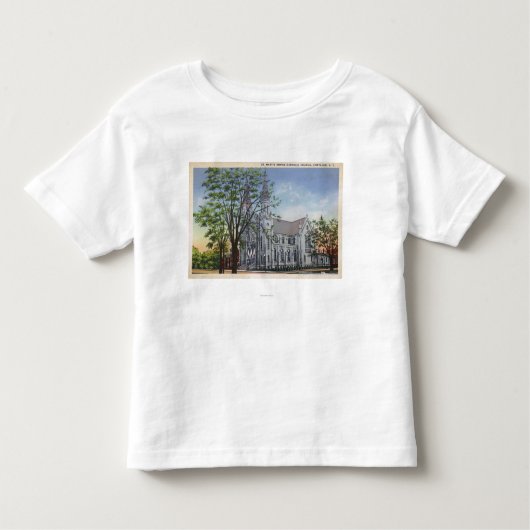 T-shirt Pour Les Tous Petits Vue extérieure de l'église de St Mary (Devant)