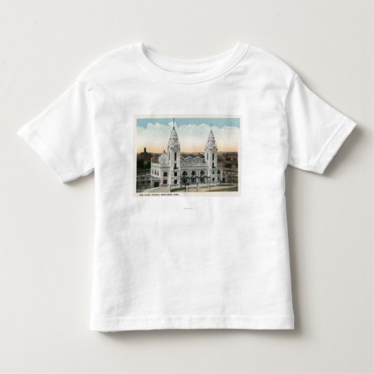 T-shirt Pour Les Tous Petits Vue extérieure de station des syndicats (Devant)