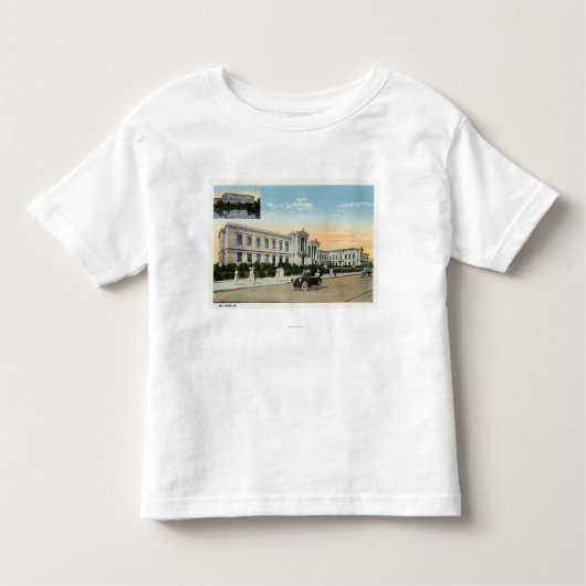 T-shirt Pour Les Tous Petits Vue extérieure du Musée d'Art # 2 (Devant)