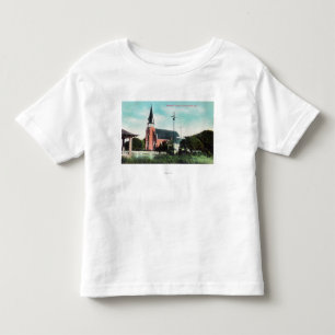 T-shirt Pour Les Tous Petits Vue extérieure d'une église catholique