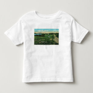 T-shirt Pour Les Tous Petits Vue pittoresque de pays, au-dessus des collines et