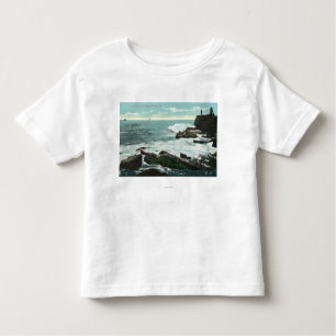 T-shirt Pour Les Tous Petits Vue pittoresque du cottage de cap du rivage