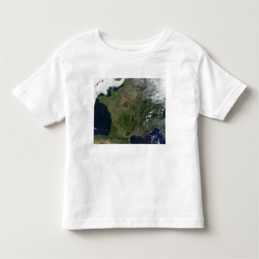 T-shirt Pour Les Tous Petits Vue satellite de la France (Devant)