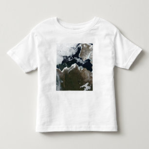 T-shirt Pour Les Tous Petits Vue satellite du Canada du nord-ouest