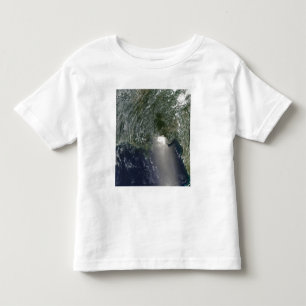 T-shirt Pour Les Tous Petits Vue satellite d'une flaque d'huile