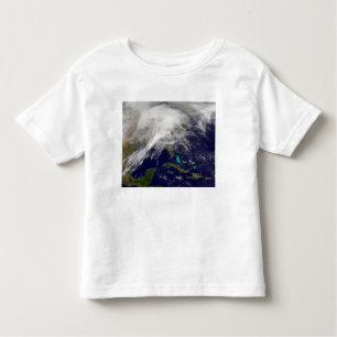 T-shirt Pour Les Tous Petits Vue satellite d'une tempête d'hiver massive