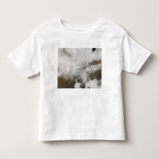 T-shirt Pour Les Tous Petits Vue satellite d'une tempête hivernale sévère (Devant)