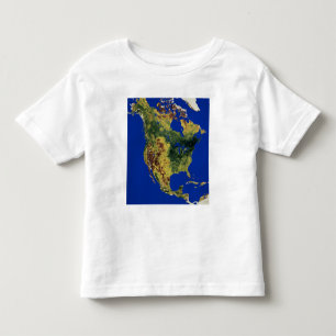 T-shirt Pour Les Tous Petits Vue topographique de nord et de l'Amérique