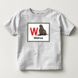 T-shirt Pour Les Tous Petits W est pour Walrus