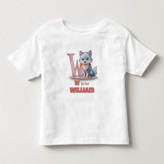 T-shirt Pour Les Tous Petits W est pour William - Tee personnalisé pour tout-pe (Devant)