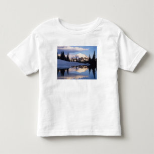 T-shirt Pour Les Tous Petits WA, Mt. Rainier NP, Mt. Rainier et nuages