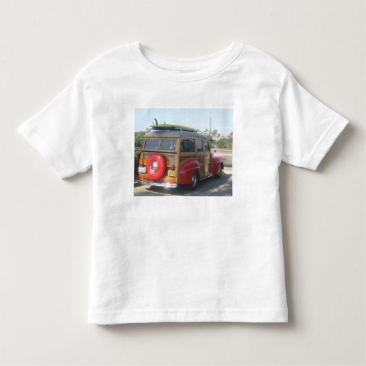 T-shirt Pour Les Tous Petits Wagon en bois (Devant)