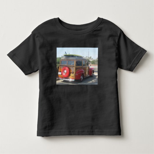 T-shirt Pour Les Tous Petits Wagon en bois (Devant)