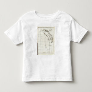T-shirt Pour Les Tous Petits Washington, Colombie-Britannique, carte de