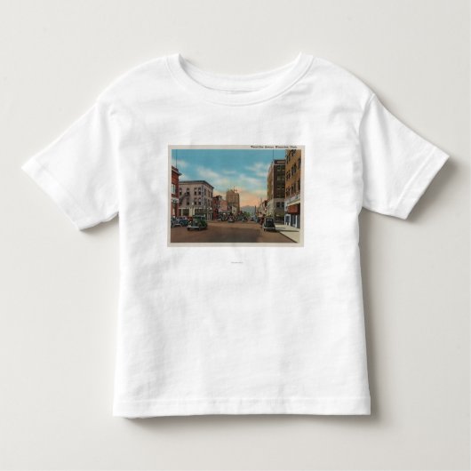 T-shirt Pour Les Tous Petits Wenatchee, WAView d'avenue de Wenatchee (Devant)