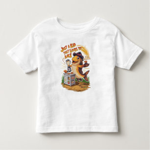 T-shirt Pour Les Tous Petits Whimsical Fish in Cowboy Casquette Whirts a Blende