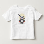 T-shirt Pour Les Tous Petits Whimsical Panda Wizard with Magic Hat (Devant)
