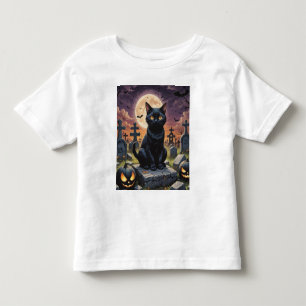 T-shirt Pour Les Tous Petits Whiskers of the Witching Hour - Chat noir