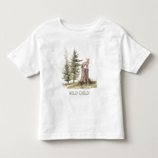 T-shirt Pour Les Tous Petits WiILD ENFANT Forêt Forêt de bois Fox bébé bébé béb (Devant)