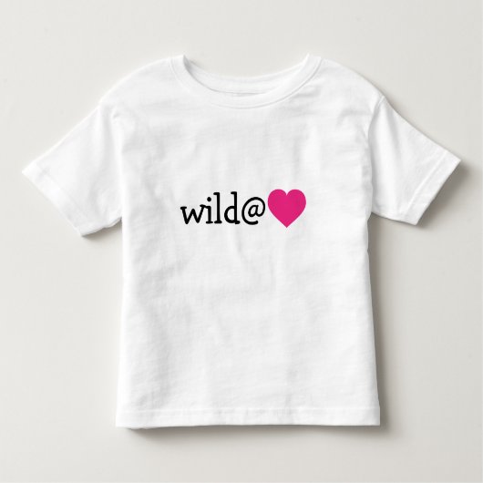 T-shirt Pour Les Tous Petits Wild at Heart - coeur rose chaud (Devant)