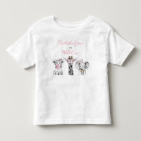 Wild One Animal Safari noir blanc rose Anniversair