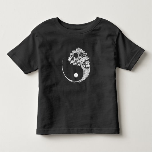 T-shirt Pour Les Tous Petits Yin Yang Bonsai Tree Japon, bouddhiste japonais Ze (Devant)