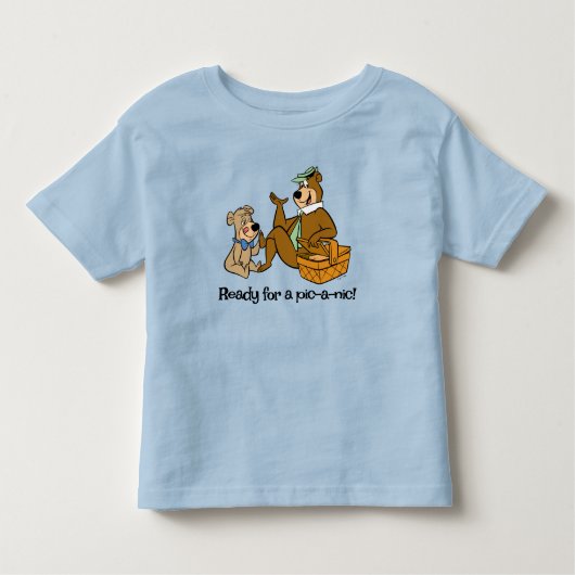 T-shirt Pour Les Tous Petits Yogi Bear et Boo-Boo pique-nique Snack (Devant)