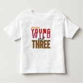T-shirt Pour Les Tous Petits Young Wild and Three Tiger Tropical Birthday (Devant)