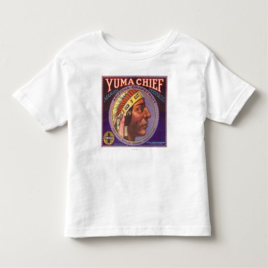T-shirt Pour Les Tous Petits Yuma LabelRedlands orange en chef, CA (Devant)