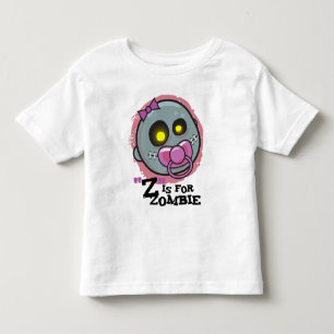 T-shirt Pour Les Tous Petits "Z" est pour Zombie avec / Pacifier Girls Toddler