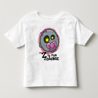 T-shirt Pour Les Tous Petits "Z" est pour Zombie avec / Pacifier Girls Toddler 