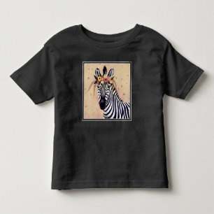 T-shirt Pour Les Tous Petits Zèbre de Klimt   orné en fleurs