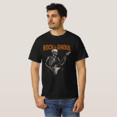 T-shirt pour l'Halloween Rock & Ghoul - Squelette (Devant entier)